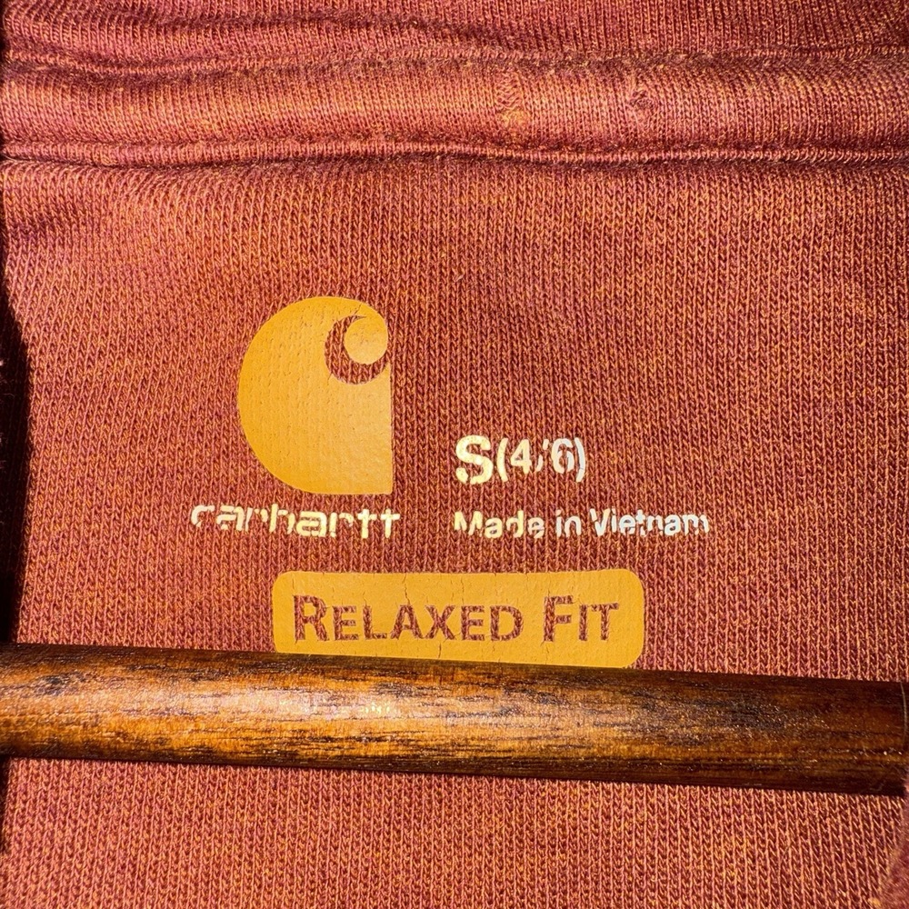 Carhartt Hoodie Women's Small Orange Outdoors Western Workwear Cowgirl Casual - Picture 5 of 11